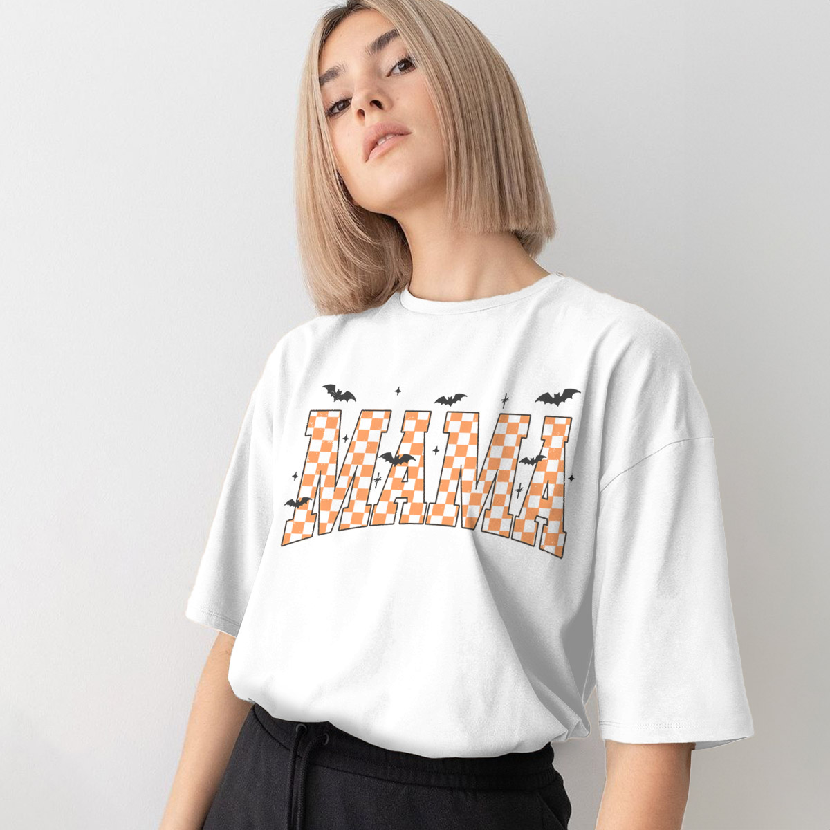 Mama checked halloween shirts