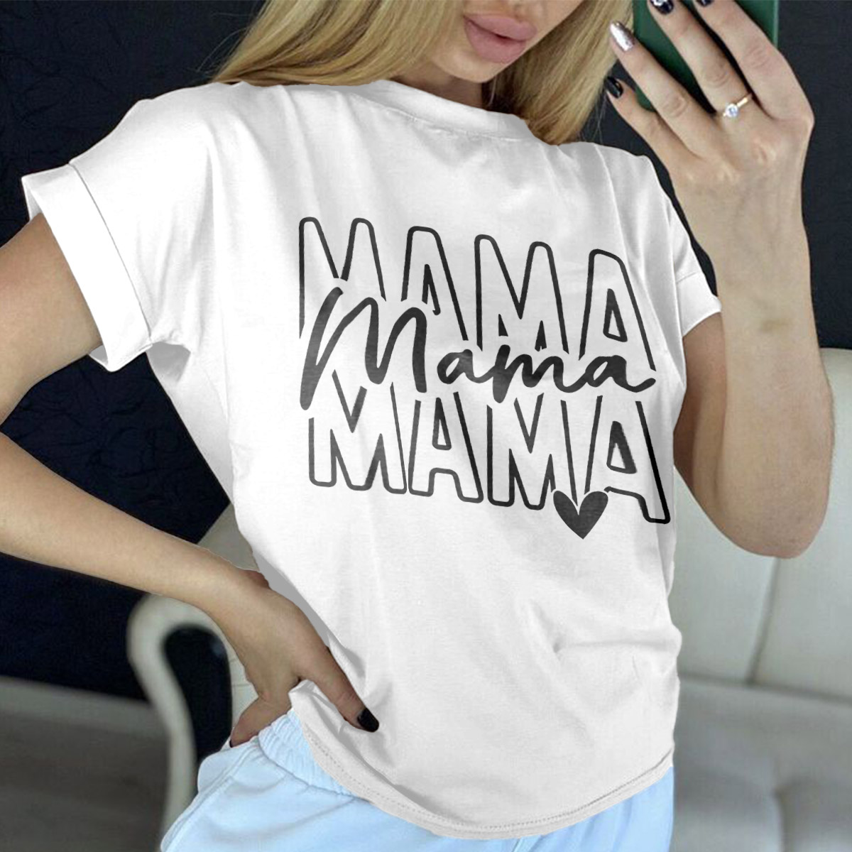 Mama mama mama heart shirts